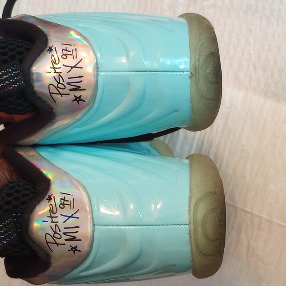 Kids Nike Little Posite One Teal Sneaker shoes - Picture 4 of 6